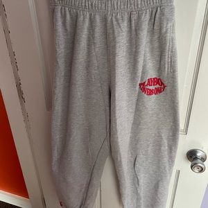 grey playboy sweats medium